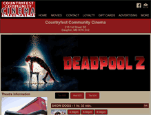 Tablet Screenshot of countryfestcommunitycinema.ca